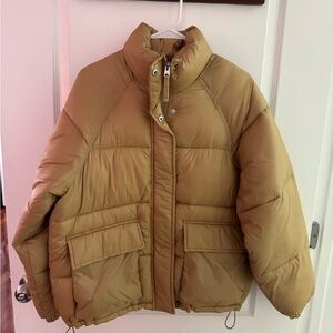 Abercrombie and Fitch- Tan Puffer Jacket